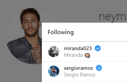 Slučajnost ili? Neymar počeo pratiti Ramosa na Instagramu