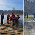 FOTO Policija iz nabujale Save spasila 20 migranata: Ostali zatočeni, nisu mogli do njih