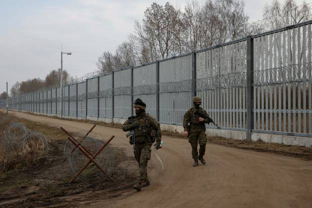 Barrier at Polish-Belarusian border