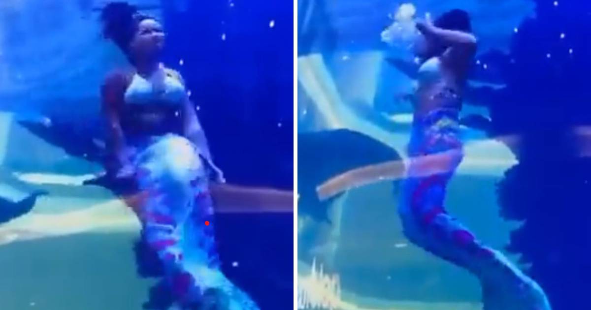 Disturbing Video: Woman in Mermaid Costume Fights for Survival in Front of Children, Unable to Swim to Safety