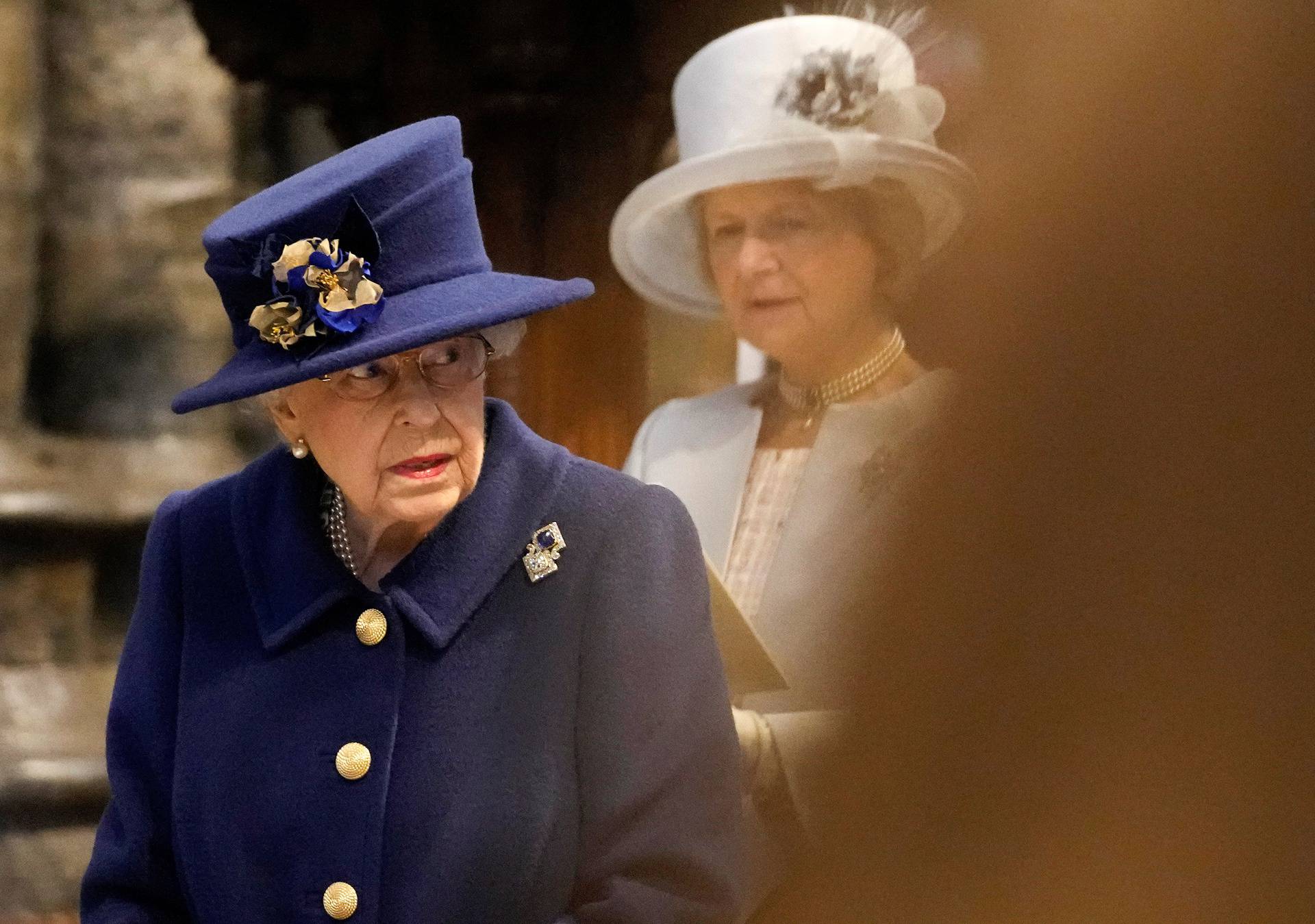 Britain's Queen Elizabeth attends a Service of Thanksgiving to mark the Centenary of the Royal British Legion at Westminster Abbey