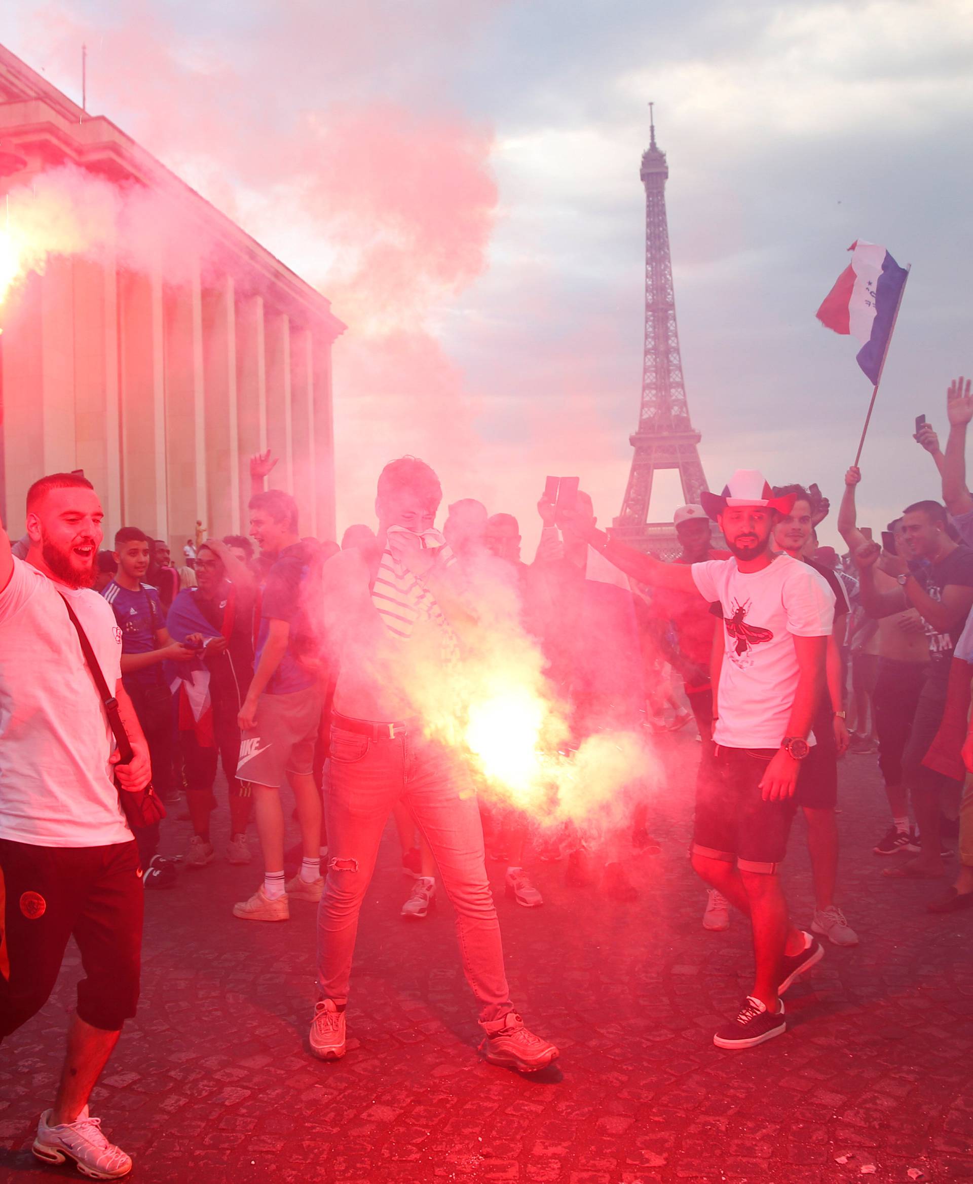 World Cup - Final - France fans watch France v Croatia
