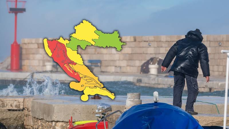 CRVENI ALARM Orkanski udari bure i do 175 km/h: 'Vrijeme je vrlo opasno, budite na oprezu'