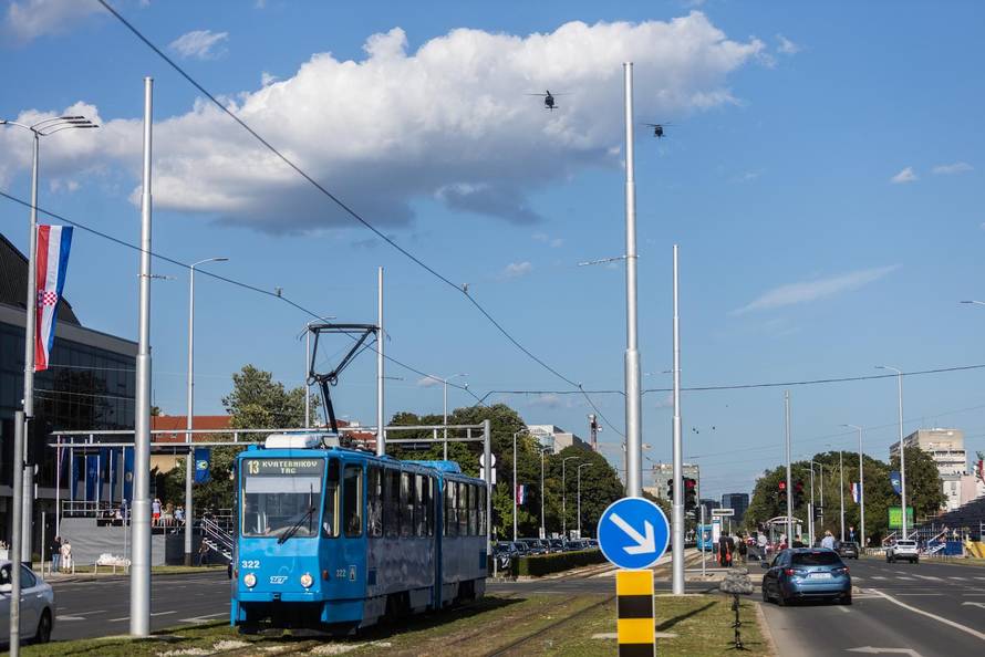 Zagreb: Generalna proba svečanog vojnog mimohoda - zračne snage 