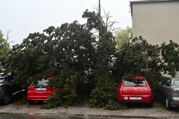 Olujno nevrijeme napravilo veliku štetu u Zagrebu