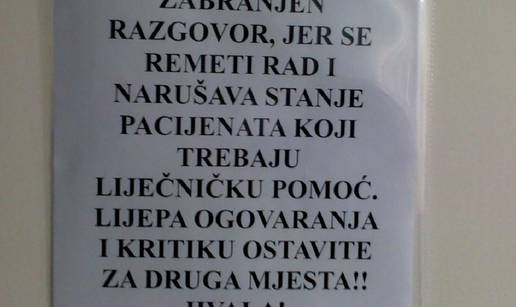 'Negdje drugdje ogovarajte, u ordinaciji mora biti mir i tišina'