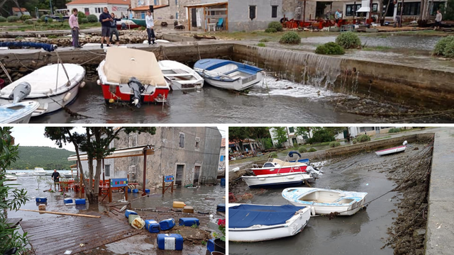 Plimni val na otoku Istu: 'Daske smo stavljali na vrata da nam more ne uđe u kuće i trgovinu'