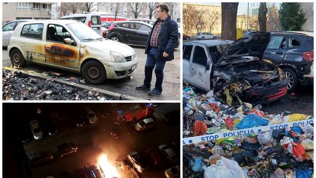 Misterij požara u Zagrebu, gore auti. Stanari u strahu:  'Vidjeli smo muškarce s kapuljačama'