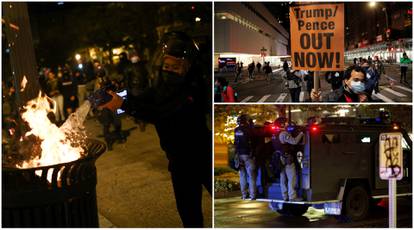 Prosvjedi diljem SAD-a: Neredi ispred Bijele kuće, ljudi se tuku, bacaju dimne bombe...