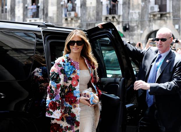 U.S. first lady Melania Trump arrives in Duomo