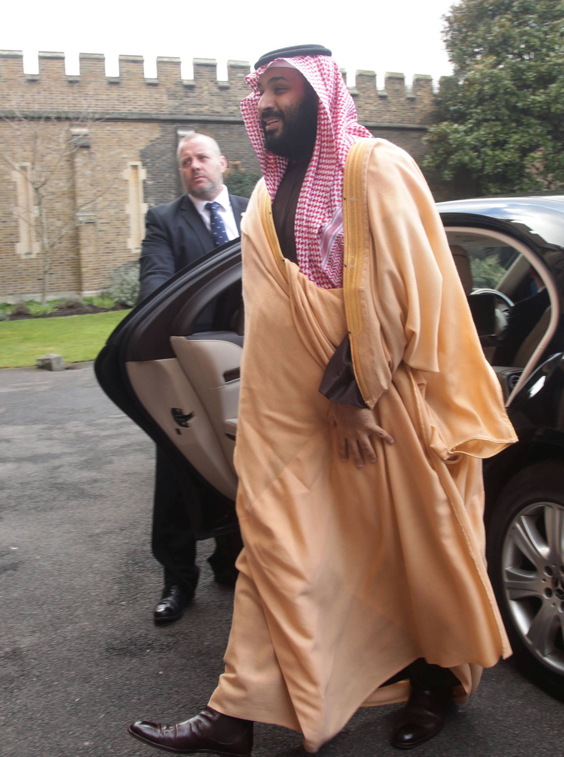 The Crown Prince of Saudi Arabia Mohammed bin Salman arrives at Lambeth Palace, London