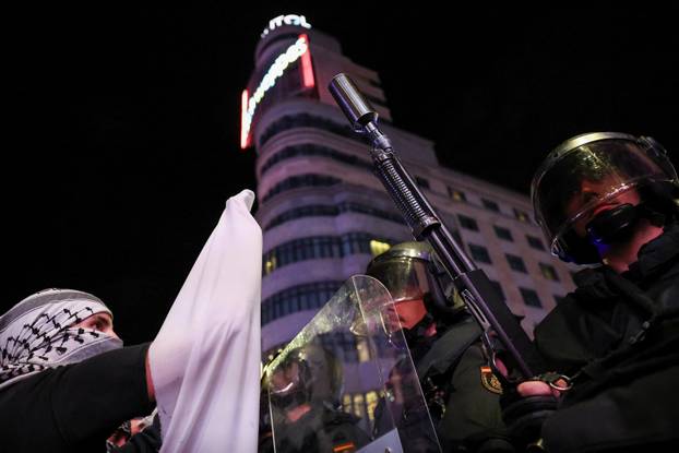 Spanish unions call a general strike in solidarity with Palestinians in Gaza, in Madrid