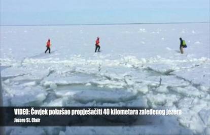 Muškarac pokušao prijeći 40 kilometara zaleđenog jezera