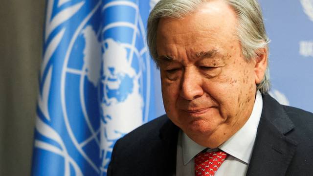 FILE PHOTO: United Nations Secretary-General Antonio Guterres speaks at the United Nations Headquarters in New York
