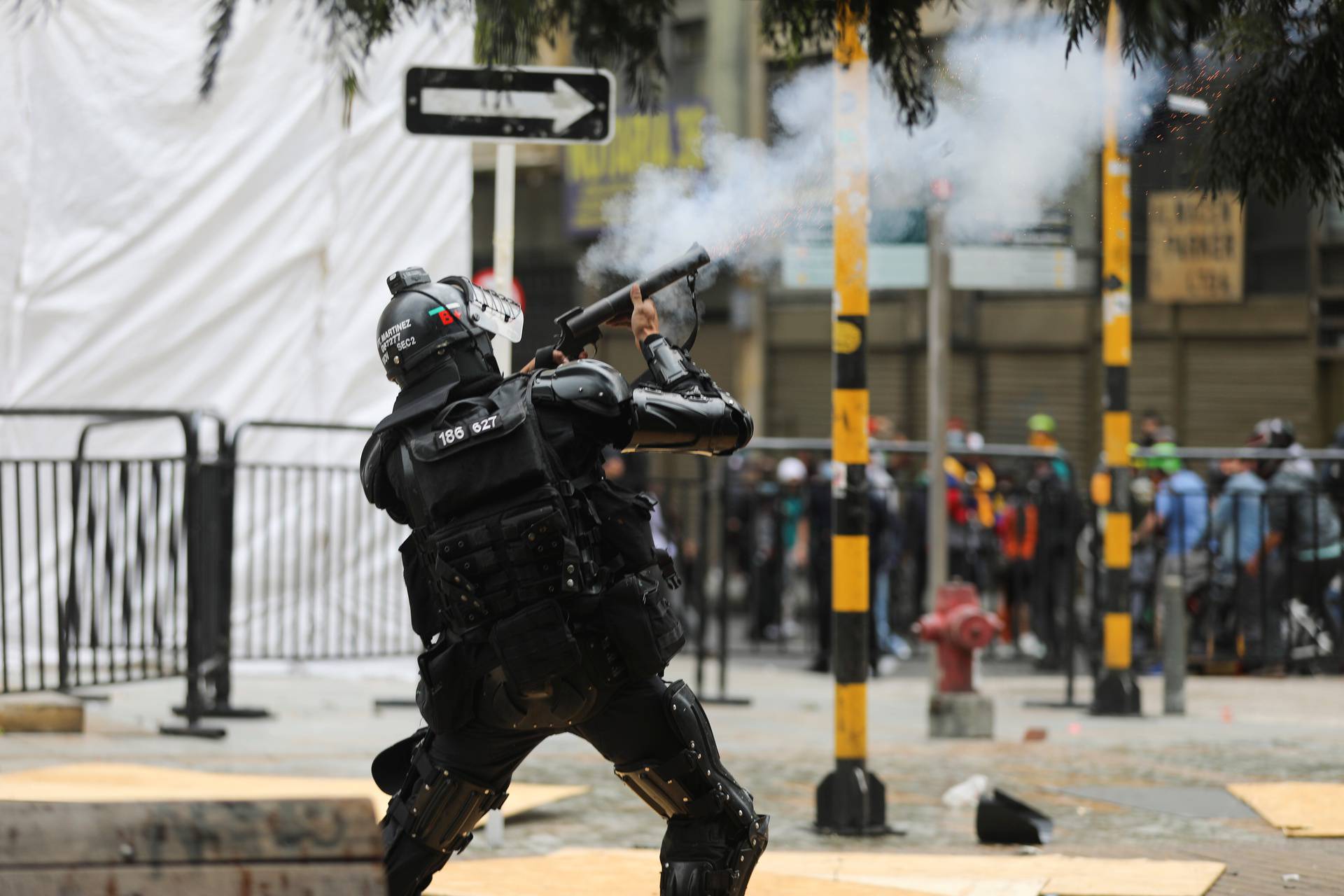 Protest against the tax reform in Bogota