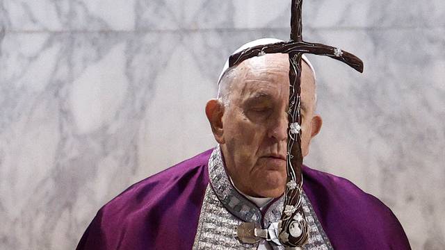 FILE PHOTO: Pope attends Ash Wednesday mass at Church of Santa Sabina in Rome