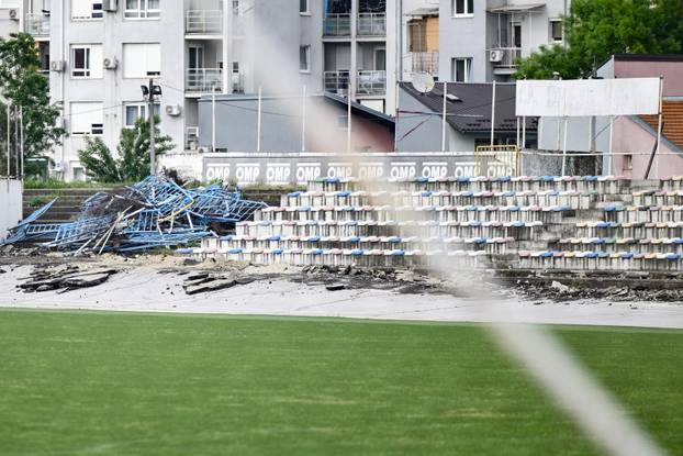 Zagreb: Rušenje postojećih tribina i nogometne infrastrukture na stadionu u Kranjčevićevoj