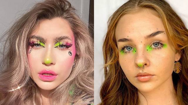 Teatralni make-up trend: Nos je obojen u lude neon tonove