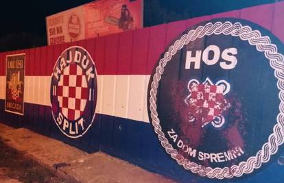Crvenom bojom zalili HOS-ov grb u Splitu: Ništa nije slučajno