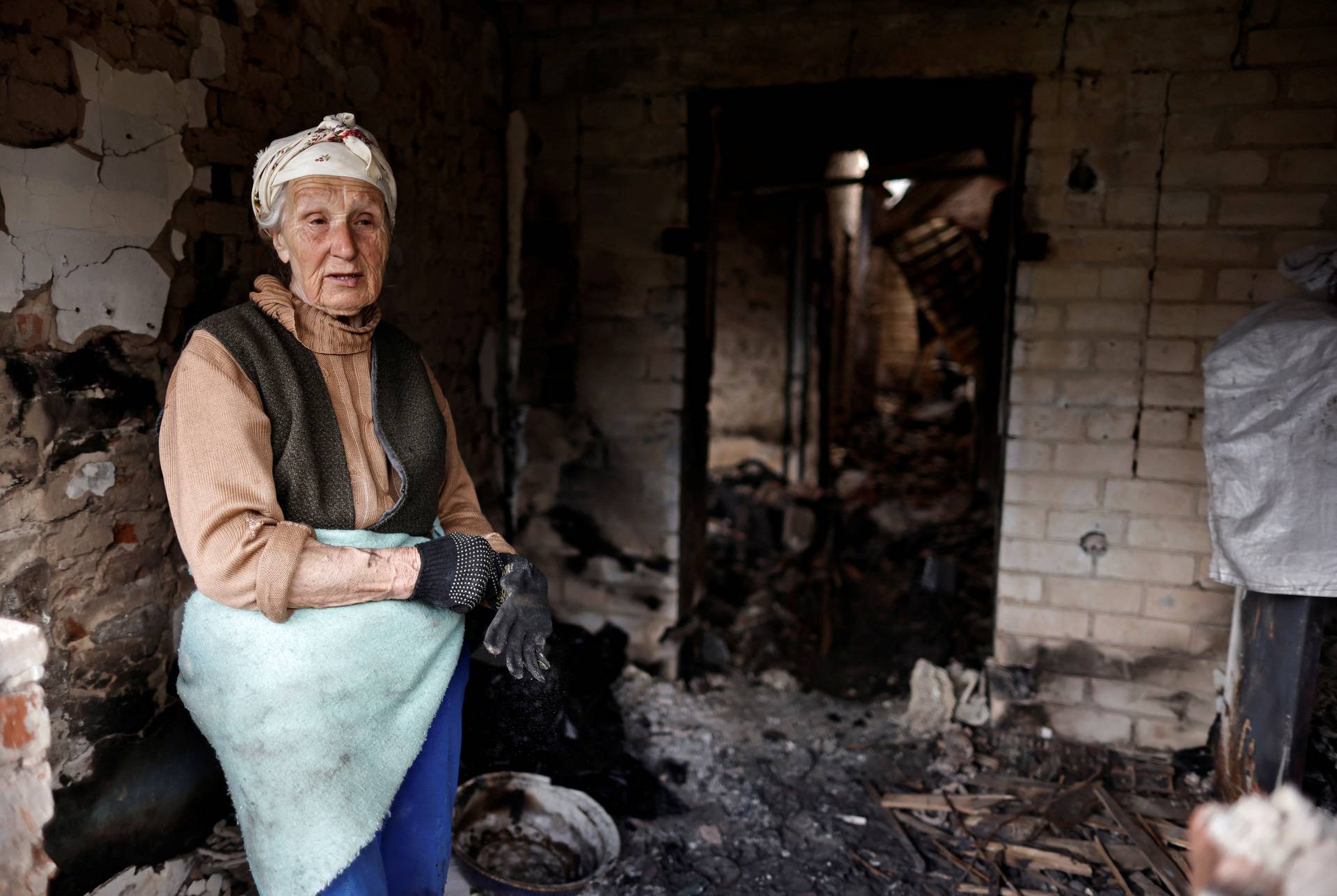 Destroyed homes amid Russia's invasion of Ukraine in Chernihiv
