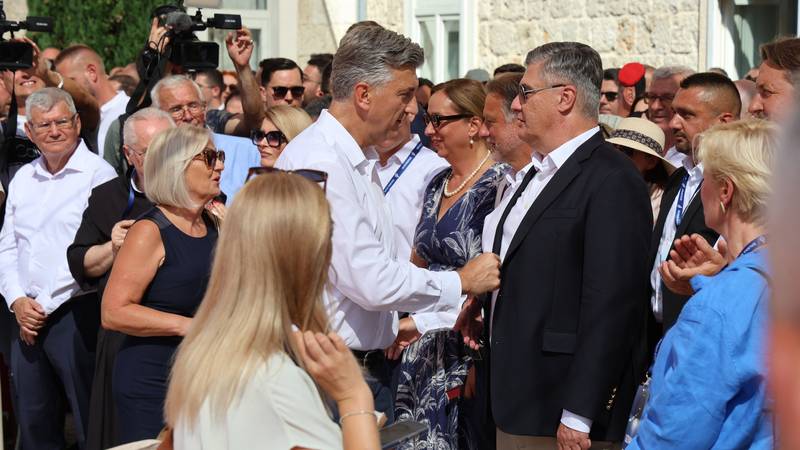 FOTO Ovako je izgledao susret Plenkovića i Milanovića u Sinju
