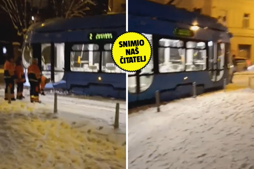 Tramvaj izletio s tra&ccaron;nica u Zagrebu! Pogledajte prizore...