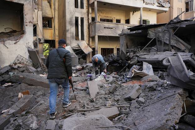 Aftermath of an Israeli strike, in Beirut