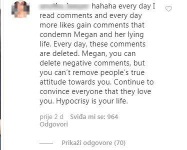 Meghan briše komentare ispod fotki: Ne možeš podnijeti istinu