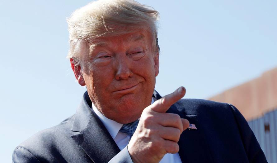 U.S. President Trump visits a section of the U.S.-Mexico border wall in Otay Mesa