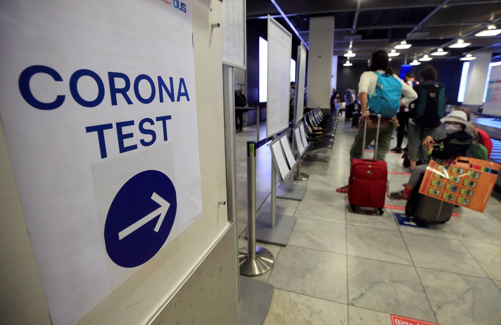 Corona test centre at Duesseldorf Airport