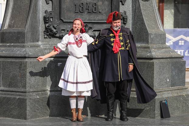 Obilježavanje Dana kravate u Hrvatskoj na Trgu bana Josipa Jelačića