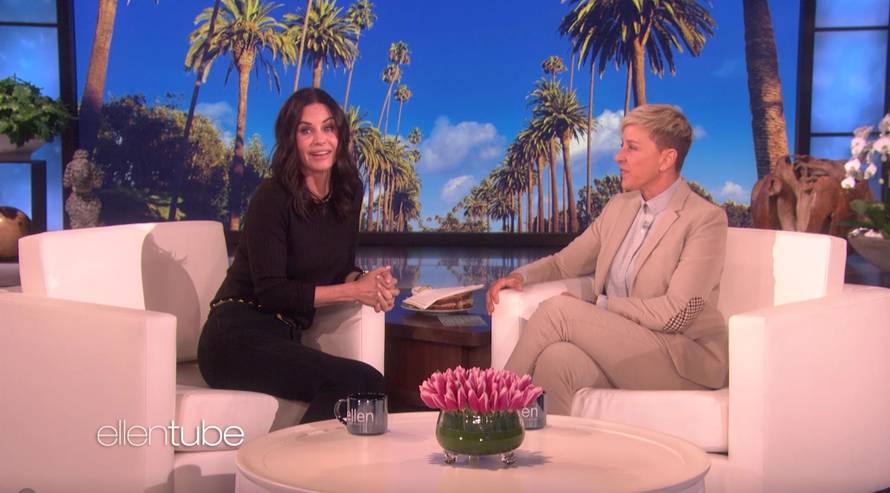 Courteney Cox reveals relationship with Johnny McDaid is stronger since calling off their engagement, as she appears on The Ellen Show