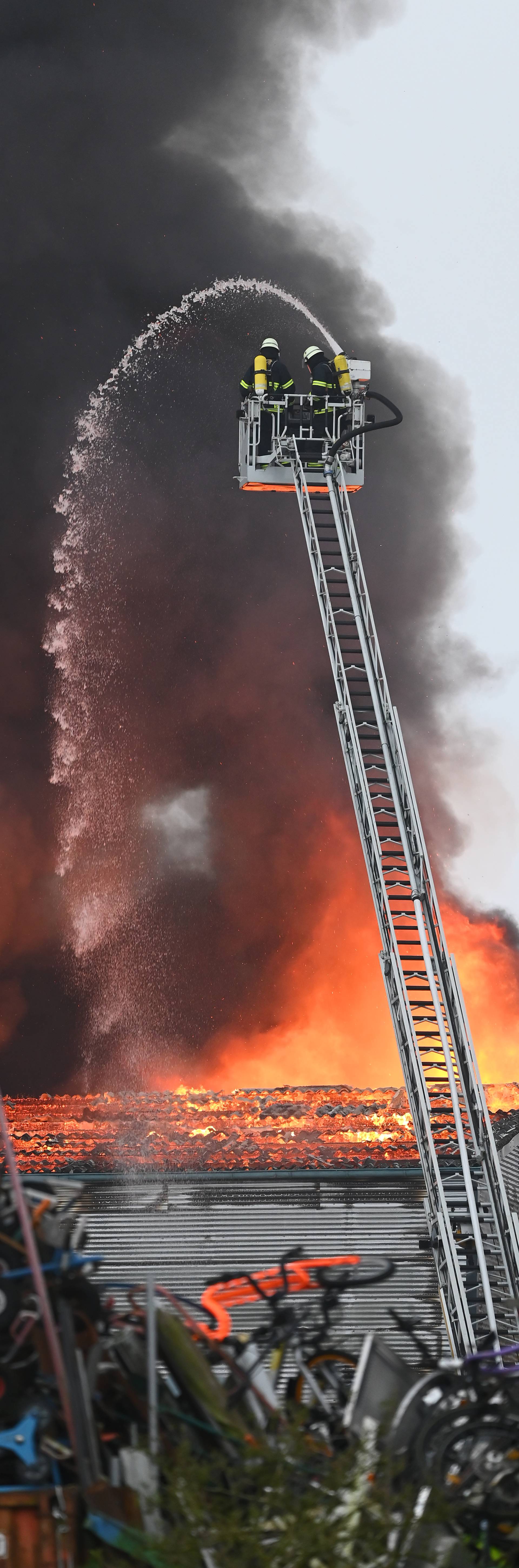 Major fire in Hamburg