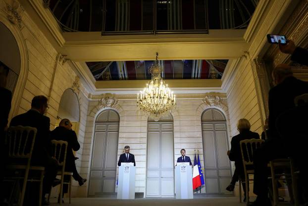 Croatia's Prime Minister Andrej Plenkovic visits Paris