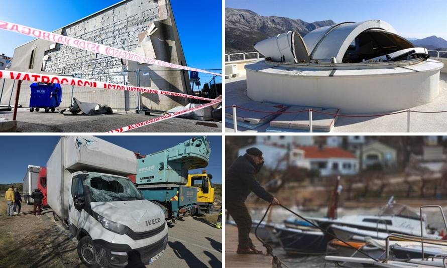 Vjetar poharao Hrvatsku: Lete fasade, stabla, kaos u prometu