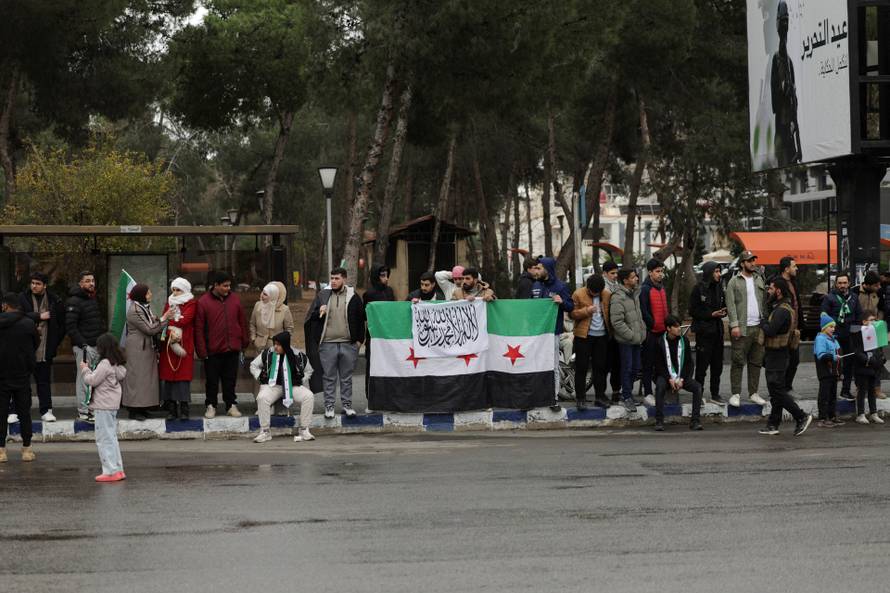 Military parade to mark the first anniversary of Bashar al-Assad's fall, in Damascus