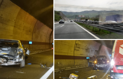 Nesreća u tunelu Sveti Rok: Dvoje ljudi prevezli u bolnicu, prekinuli promet u smjeru mora