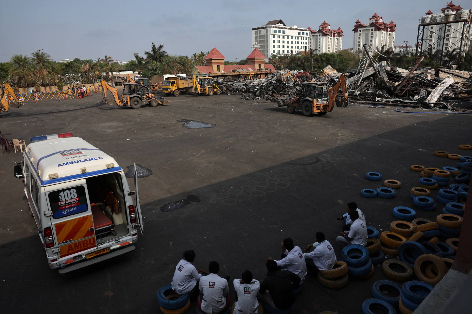 Aftermath of a fire in a gaming zone in Rajkot