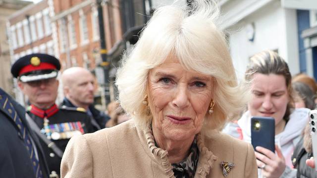 Britain's Queen Camilla visits Shrewsbury