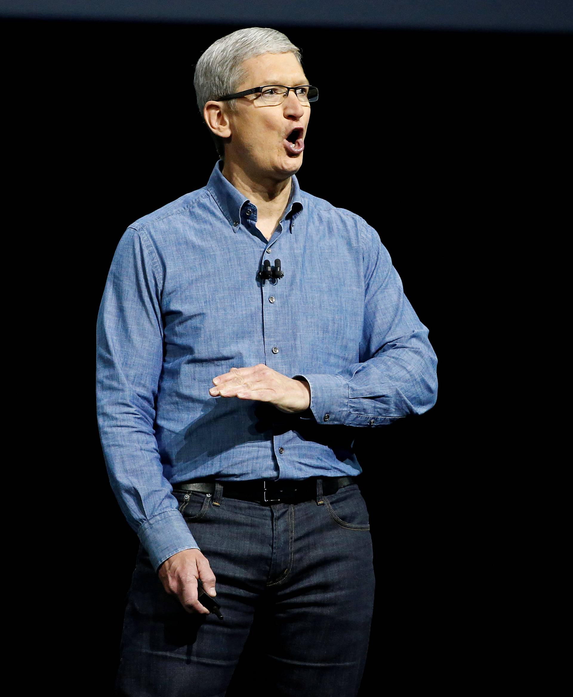 Apple Inc. CEO Cook speaks on stage at the company's World Wide Developers Conference in San Francisco