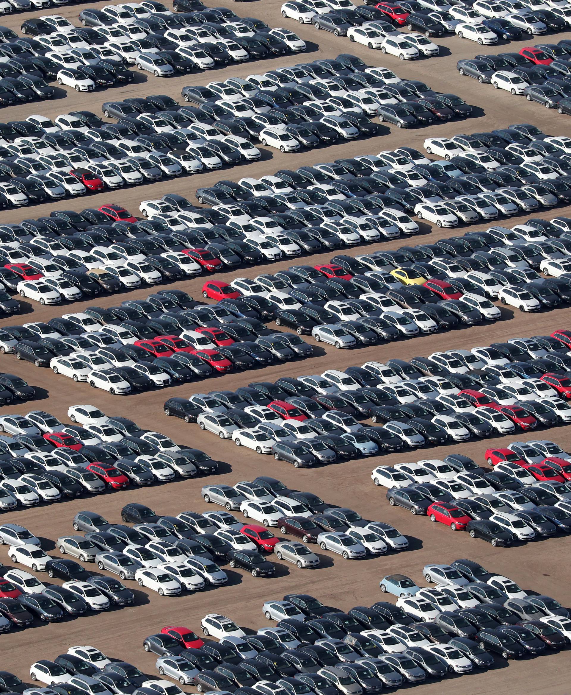 FILE PHOTO: Reacquired Volkswagen and Audi diesel cars sit in a desert graveyard near Victorville