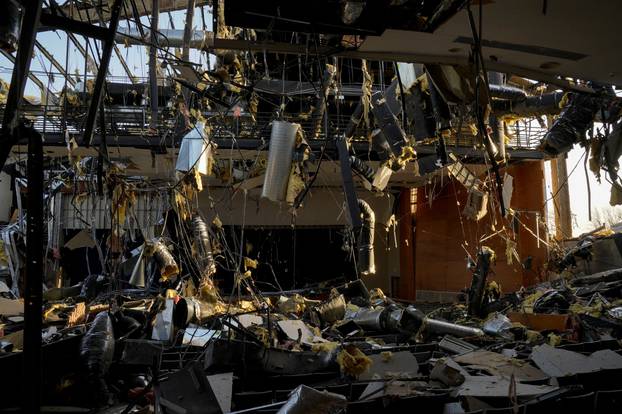 Aftermath of tornado in Wynne, Arkansas