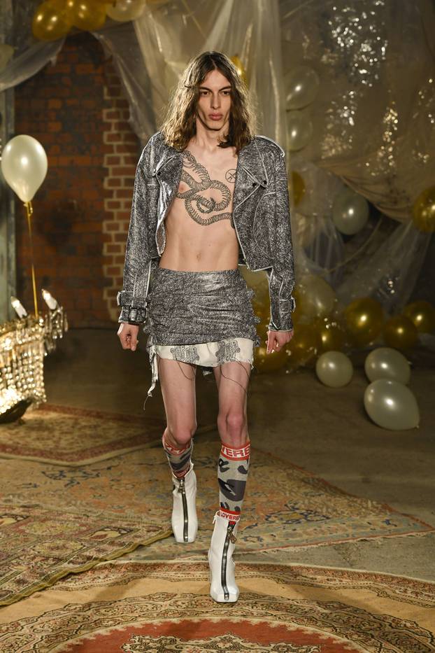 Charles Jeffrey Loverboy runway show at London Fashion Week MenÂ¬Â¥s January 2019 - Autumn / Winter 2019, AW19. London, UK 05/01/2019.âÃÃ£