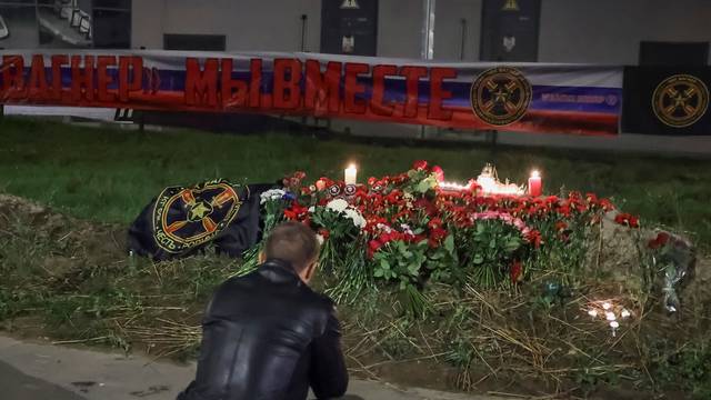 Floral tributes in St.Petersburg for Wagner's Prigozhin believed killed in plane crash