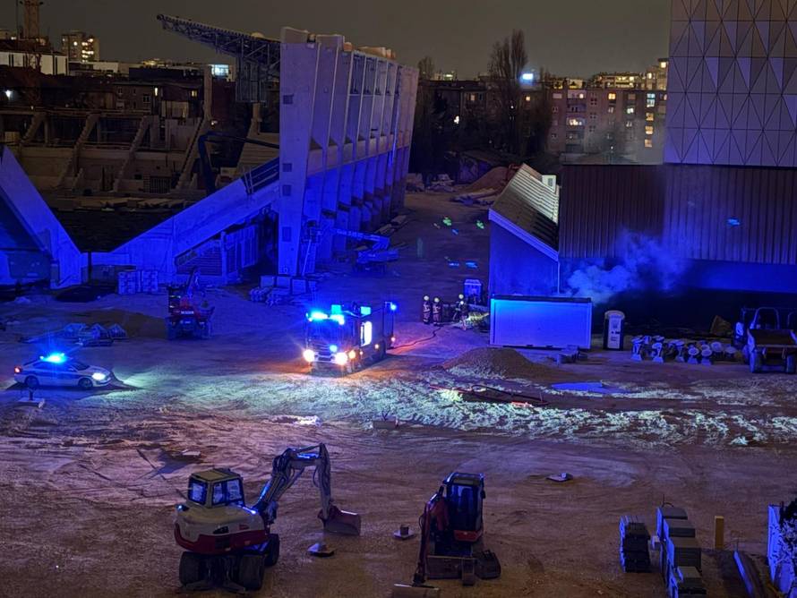 VIDEO Požar kod stadiona u Kranjčevićevoj, gorjela i fasada HNK 2: 'Tu su bili mladići...'