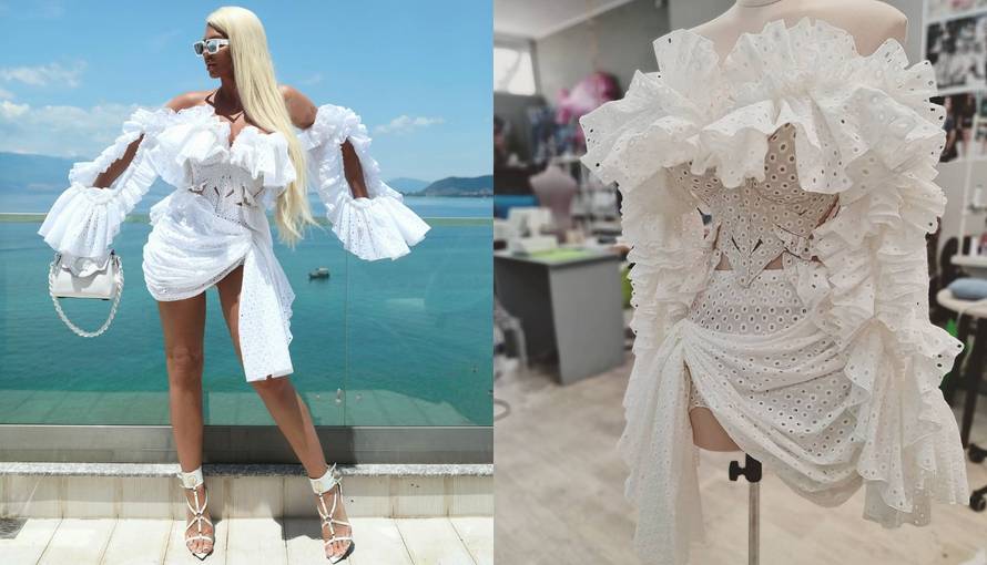 Jelena Karleuša pozirala u mini badiću i jedva pokrila atribute