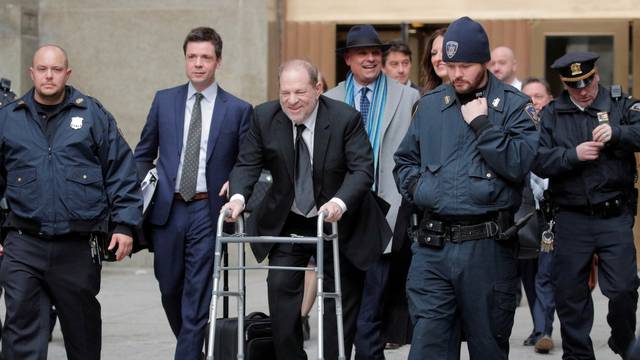 FILE PHOTO: Film producer Harvey Weinstein departs his sexual assault trial at New York Criminal Court in the Manhattan borough of New York City