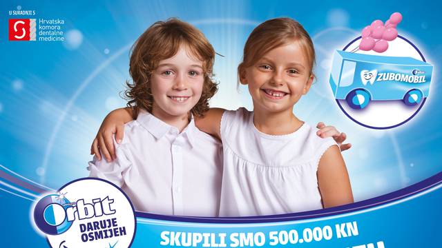 Kampanja Orbit daruje osmijeh prikupila 500 000 kuna