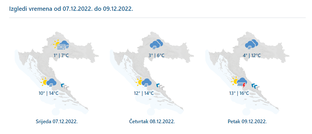 Nakon obilne kiše i jakog juga, za vikend zahlađenje i snijeg