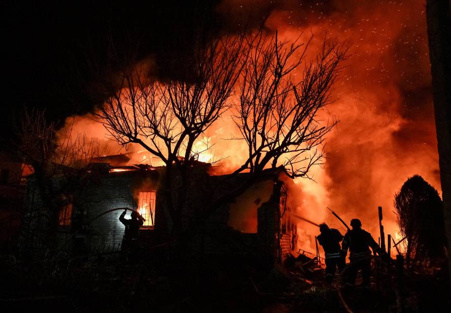 Aftermath of a Russian drone attack in Zaporizhzhia